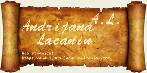 Andrijana Lačanin vizit kartica